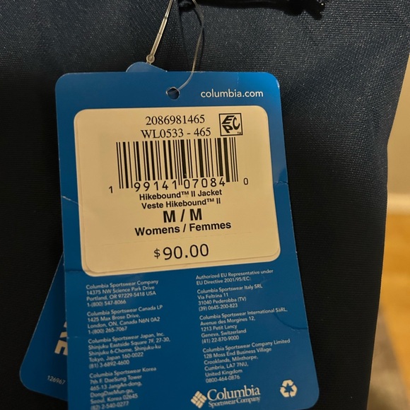 Columbia Navy Hooded Outdoor Jacket - Picture 6 of 6